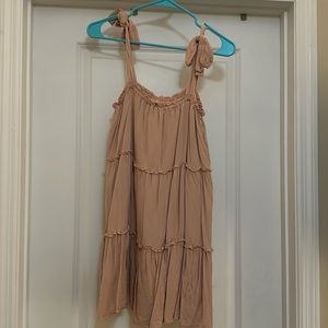 Pink ruffle dress size small